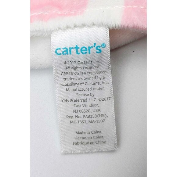 Carter's Pink White Chevron Elephant Security Blanket Lovey Plush Zig Zag 2017 - Picture 4 of 5